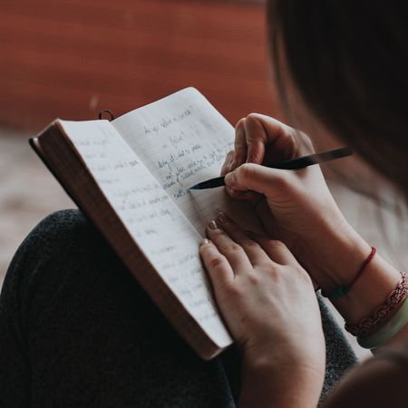 Woman taking notes